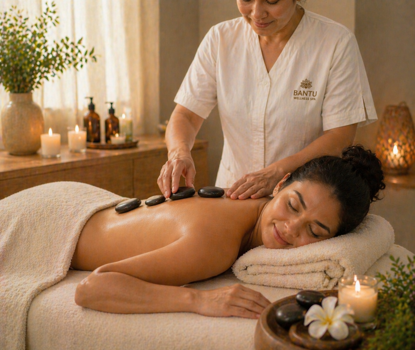 Hot Stone Massage bantu wellness spa
